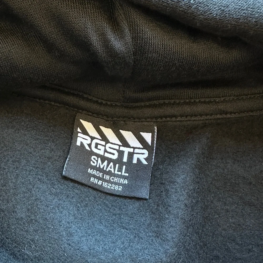 NWOT RGSTR Closer To Paradise Full Zip Hoodie Jacket in Black